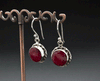 Sterling Silver Ruby Earrings
