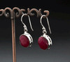 Sterling Silver Ruby Earrings