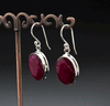 Sterling Silver Ruby Earrings