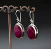 Sterling Silver Ruby Earrings