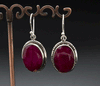 Sterling Silver Ruby Earrings