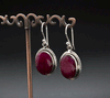 Sterling Silver Ruby Earrings