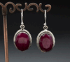 Sterling Silver Ruby Earrings