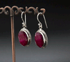 Sterling Silver Ruby Earrings