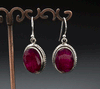 Sterling Silver Ruby Earrings