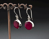 Sterling Silver Ruby Earrings