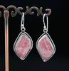 Sterling Silver Rhodochrosite Earrings