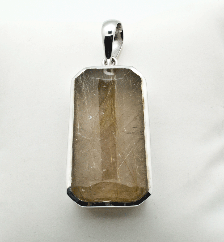 Sterling Silver Rutilated Quartz Pendant