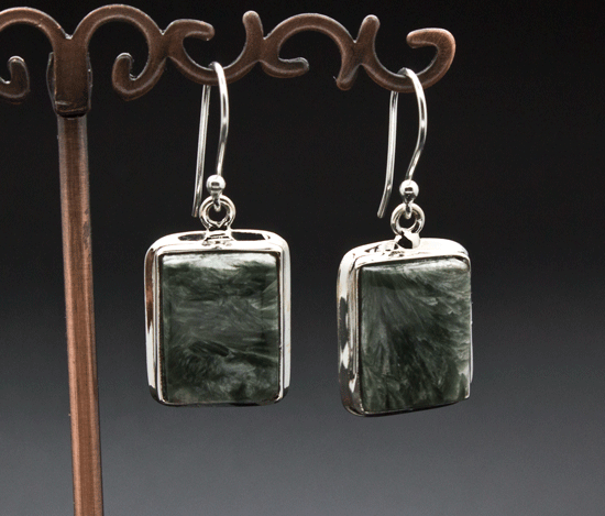 Sterling Silver Seraphinite Earrings
