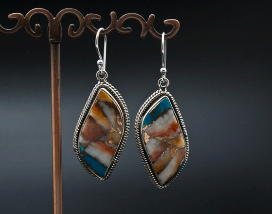 Sterling Silver Spiny Oyster Earrings