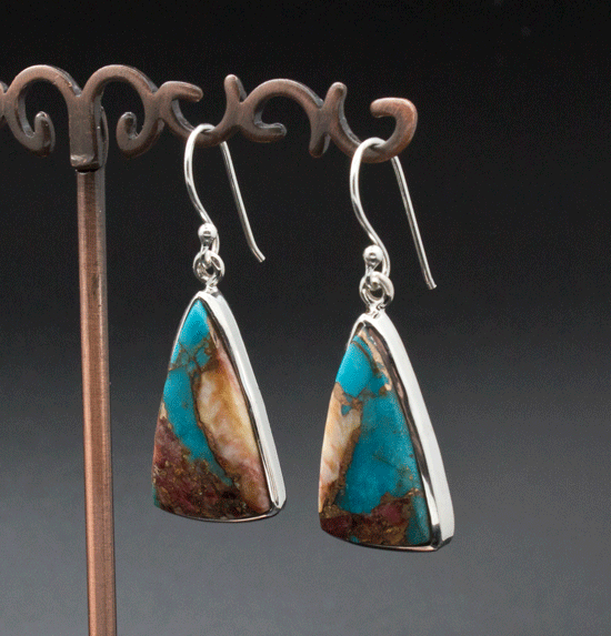 Sterling Silver Spiny Oyster Earrings