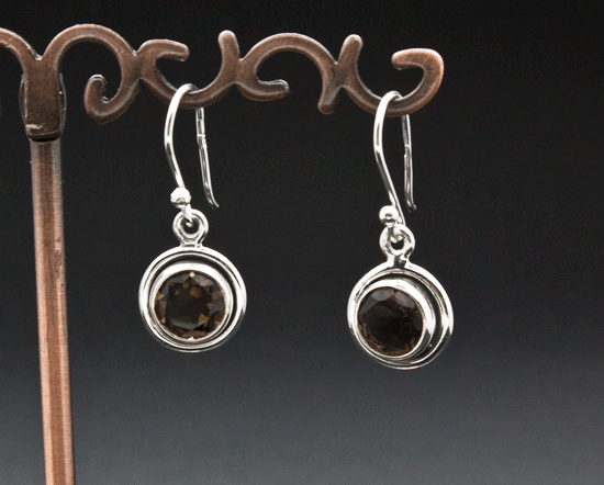 Sterling Silver Smoky Quartz Earrings