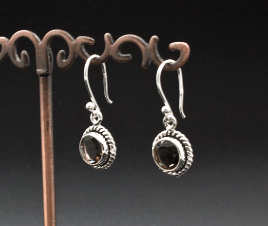 Sterling Silver Smoky Quartz Earrings
