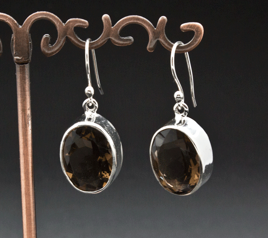 Sterling Silver Smoky Quartz Earrings