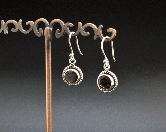 Sterling Silver Smoky Quartz Earrings