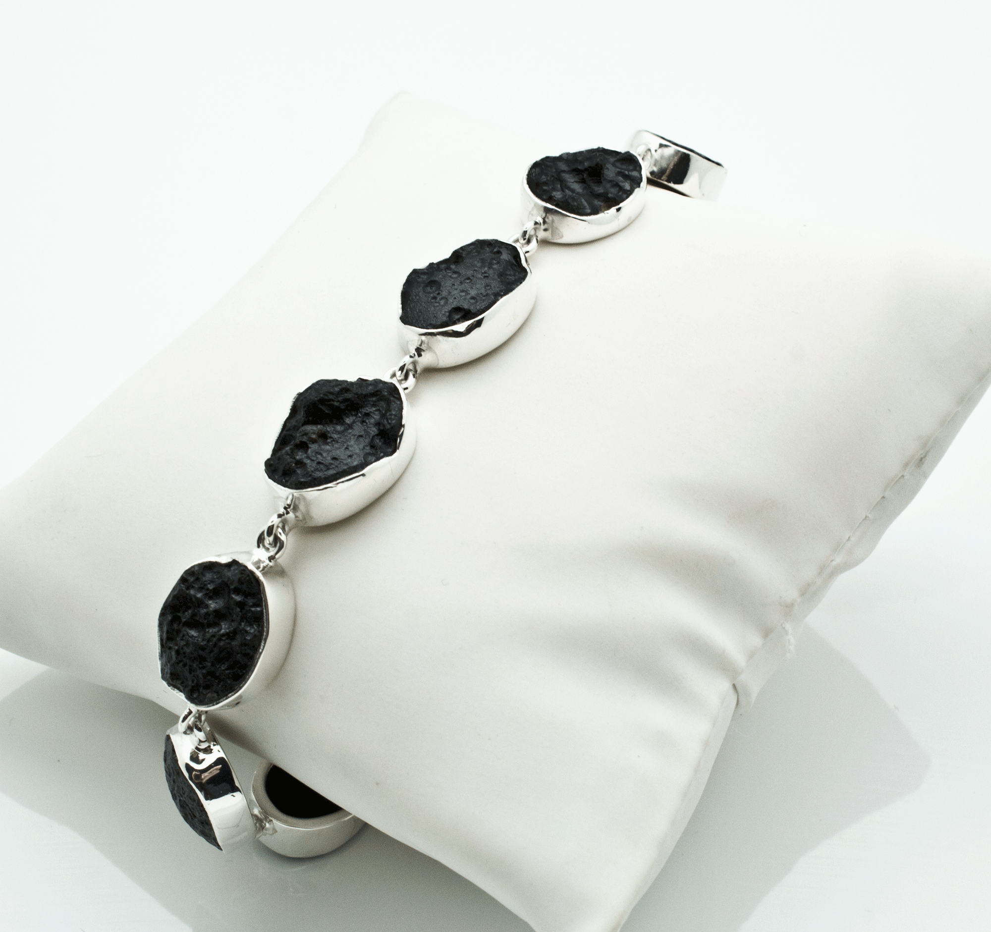 Sterling Silver Tektite Bracelet