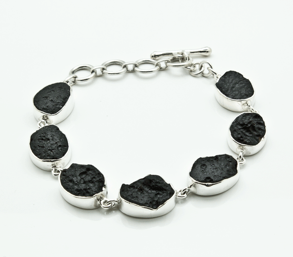 Sterling Silver Tektite Bracelet