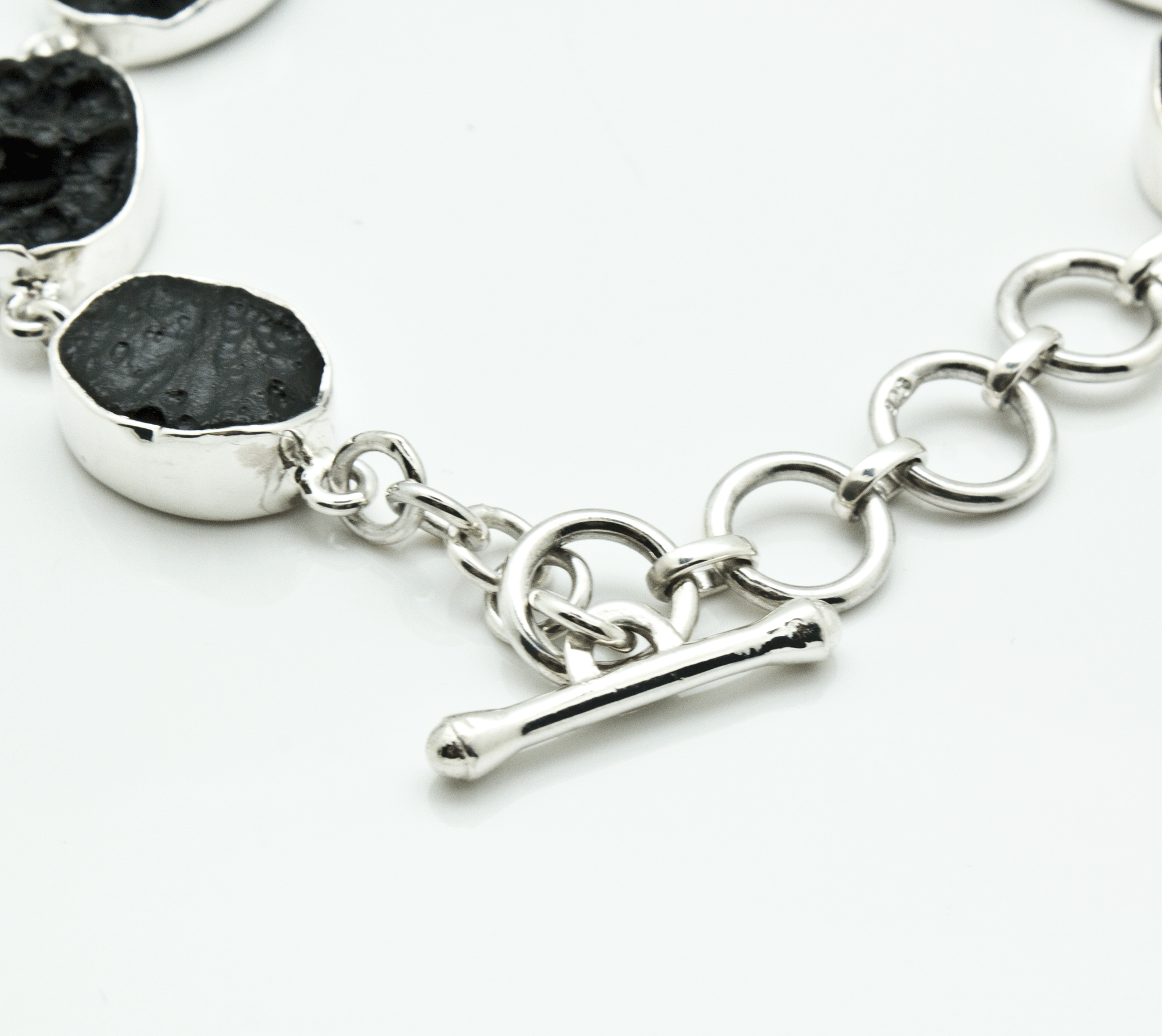Sterling Silver Tektite Bracelet