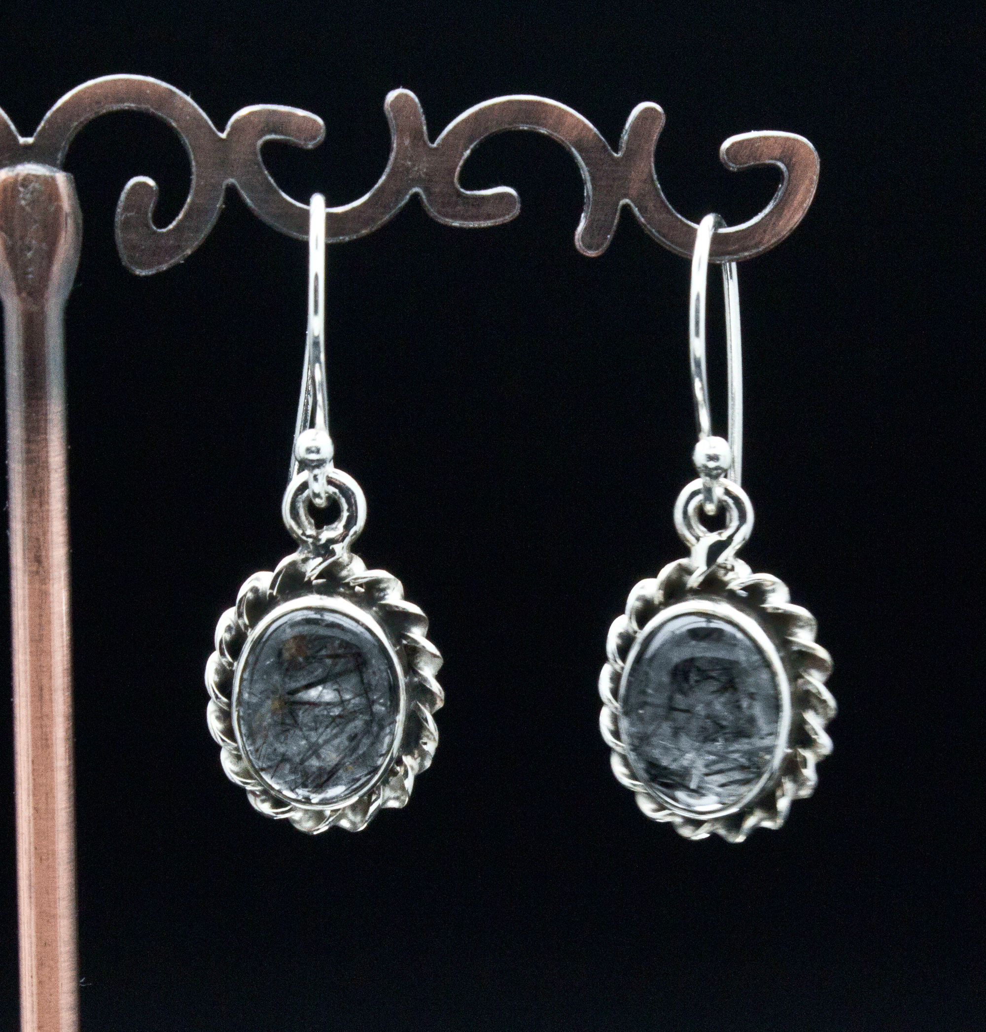 Sterling Silver Tourmalated Quartz