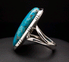 Sterling Silver Kingman Turquoise Ring Size 7