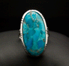 Sterling Silver Kingman Turquoise Ring Size 7