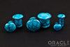 Single Flare Heart Front Synthetic Turquoise Plugs