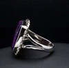 Sterling SIlver Copper Purple Turquoise Ring SIze 8