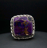 Sterling SIlver Copper Purple Turquoise Ring SIze 8
