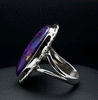Sterling Silver Copper Purple Turquoise Ring Size 10