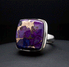 Sterling Silver Copper Purple Turquoise Ring SIze 5
