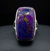 Sterling Silver Copper Purple Turquoise Ring Size 5