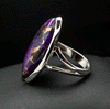 Sterling Silver Copper Purple Turquoise Ring Size 10