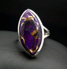 Sterling Silver Copper Purple Turquoise Ring Size 10
