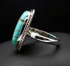 Sterling Silver Turquoise Ring Size 10
