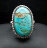 Sterling Silver Turquoise Ring Size 10