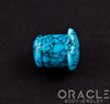 Single Flare Heart Front Synthetic Turquoise Plugs