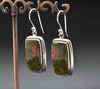Sterling Silver Unakite Earrings