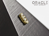 14k Large Channel Set Diamond Threadless Gold End