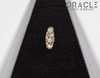 14k Large Channel Set Diamond Threadless Gold End
