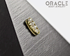 14k Large Channel Set Diamond Threadless Gold End