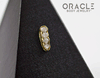 14k Large Channel Set Diamond Threadless Gold End