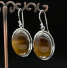 Sterling Silver Yellow Tiger Eye Earrings