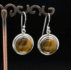 Sterling Silver Yellow Tiger Eye Earrings