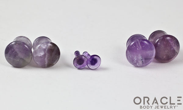 Amethyst Single Flare Plugs