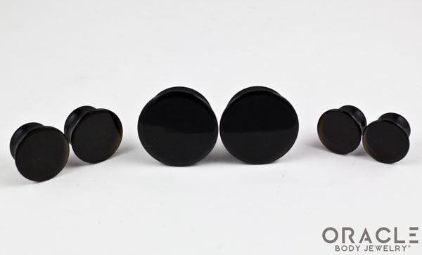 Obsidian Mayan Style Flare Plugs