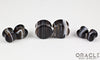 Black Tibetan Agate Double Flare Plugs