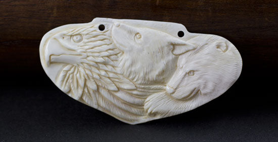 Carved Bolo Tie Pendant