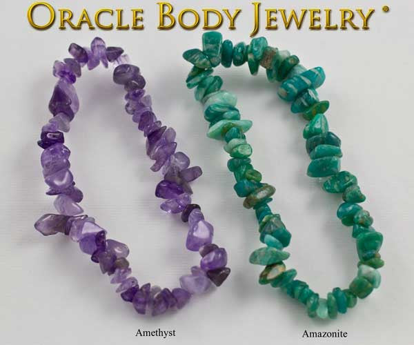 Amethyst and Amazonite Chip Bracelet