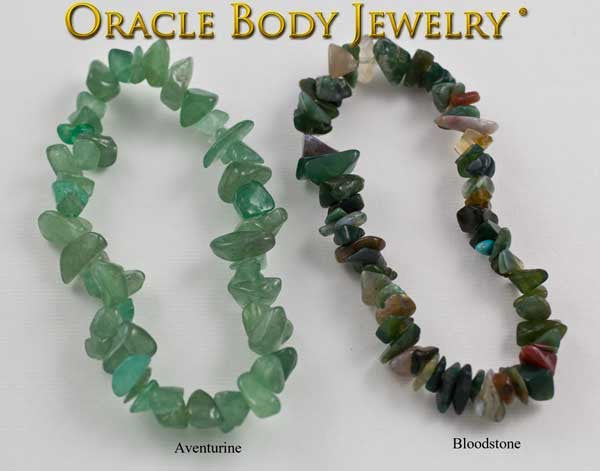 Aventurine and Bloodstone Chip Bracelet