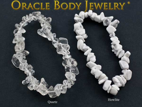 Quartz and Howlite Chip Bracelet